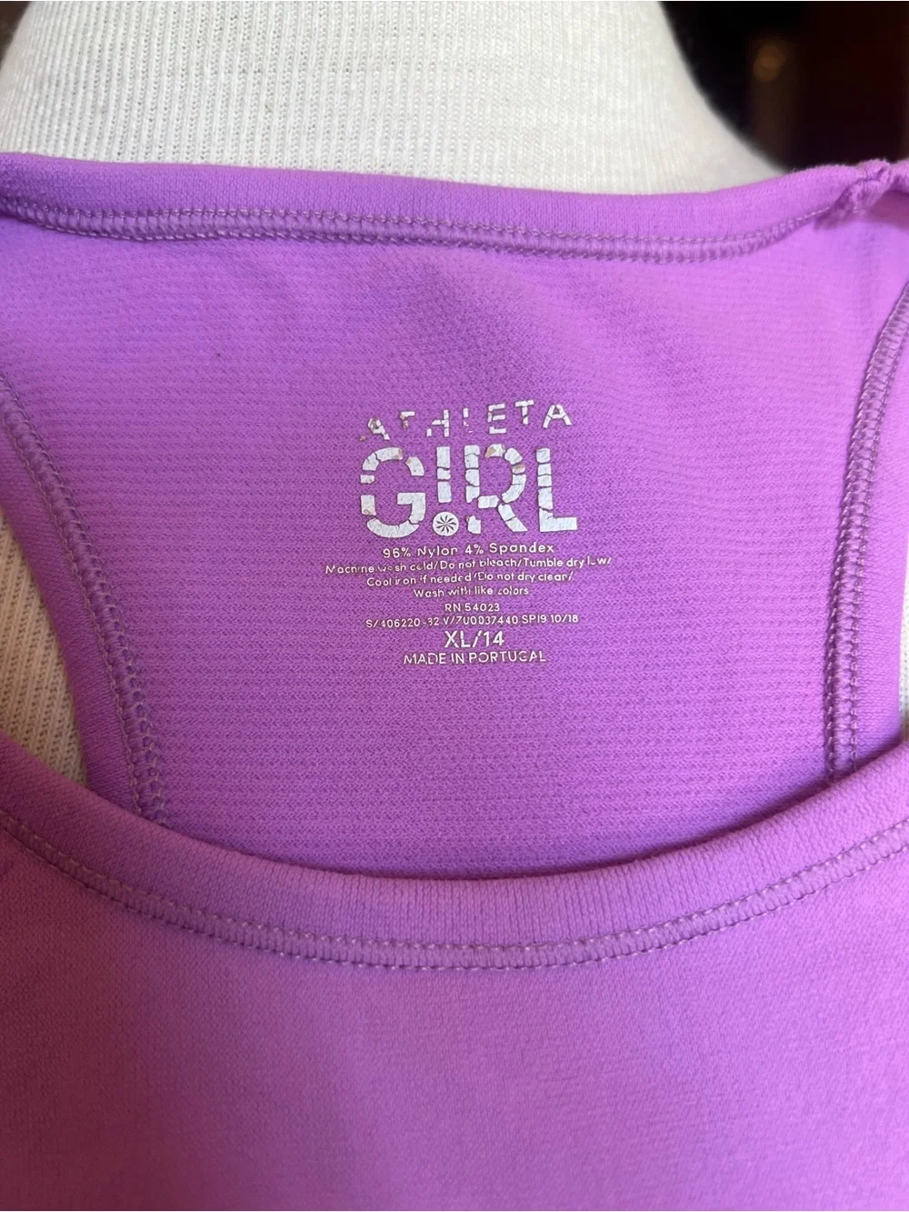 Athleta Girls' Racerback Tank Top - Wild Orchid (Bright Pink Purple)